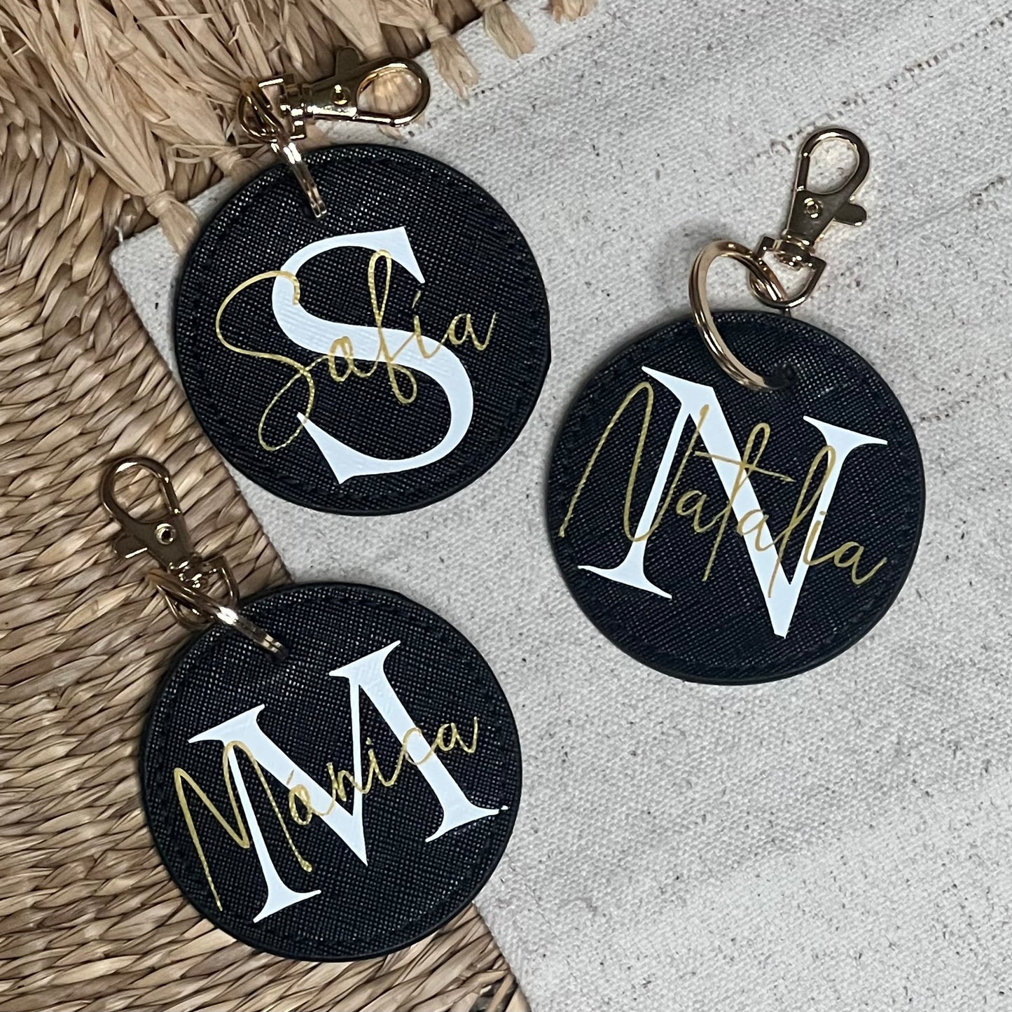 Llavero Negro Personalizado Nombre