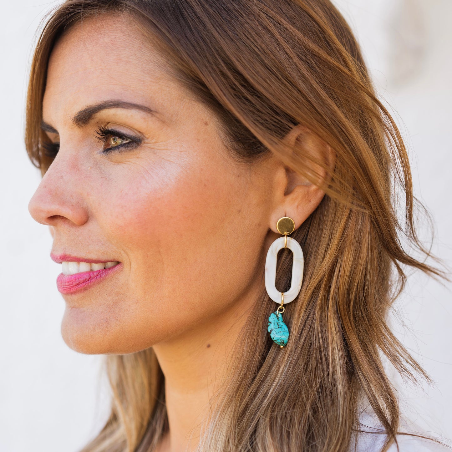 Pendientes Milano turquesa