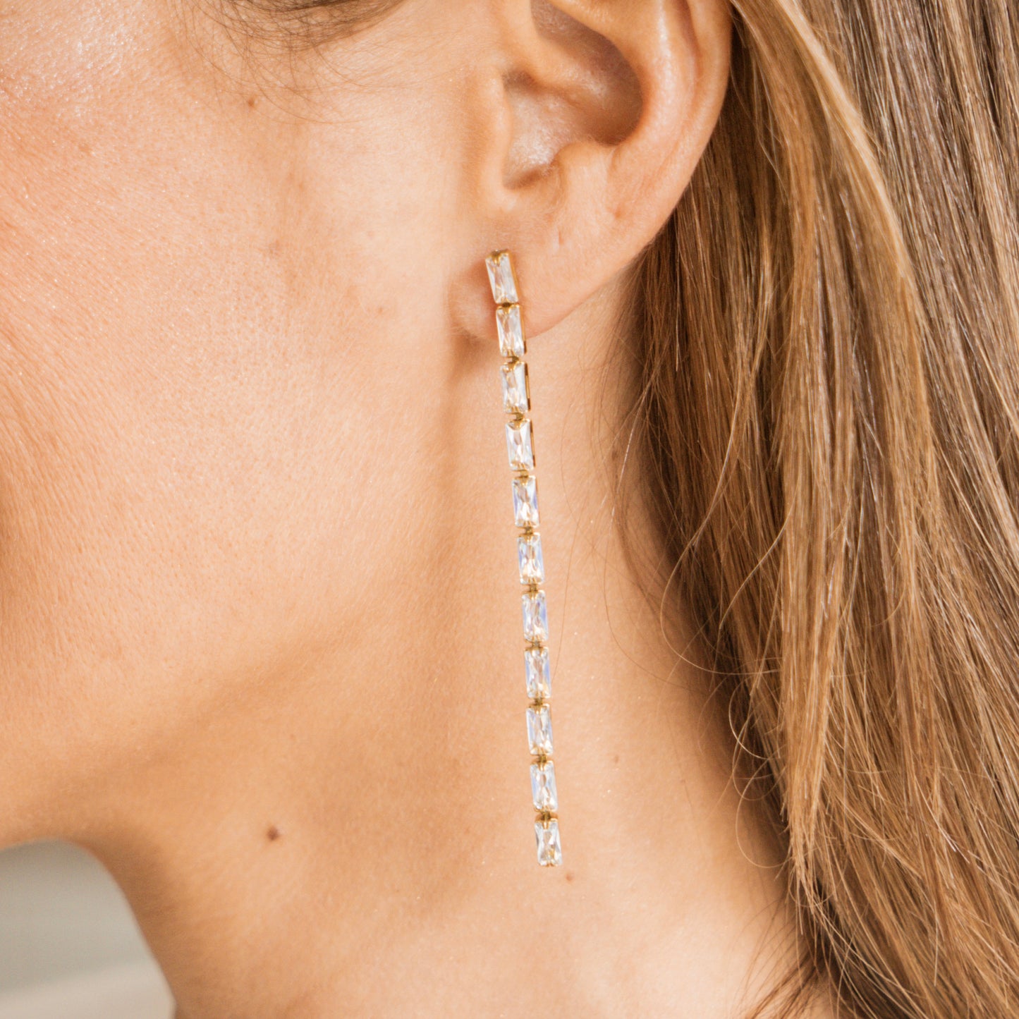 Pendiente strass vintage