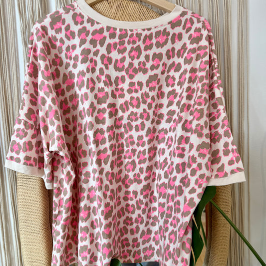 Camiseta animal print flúor