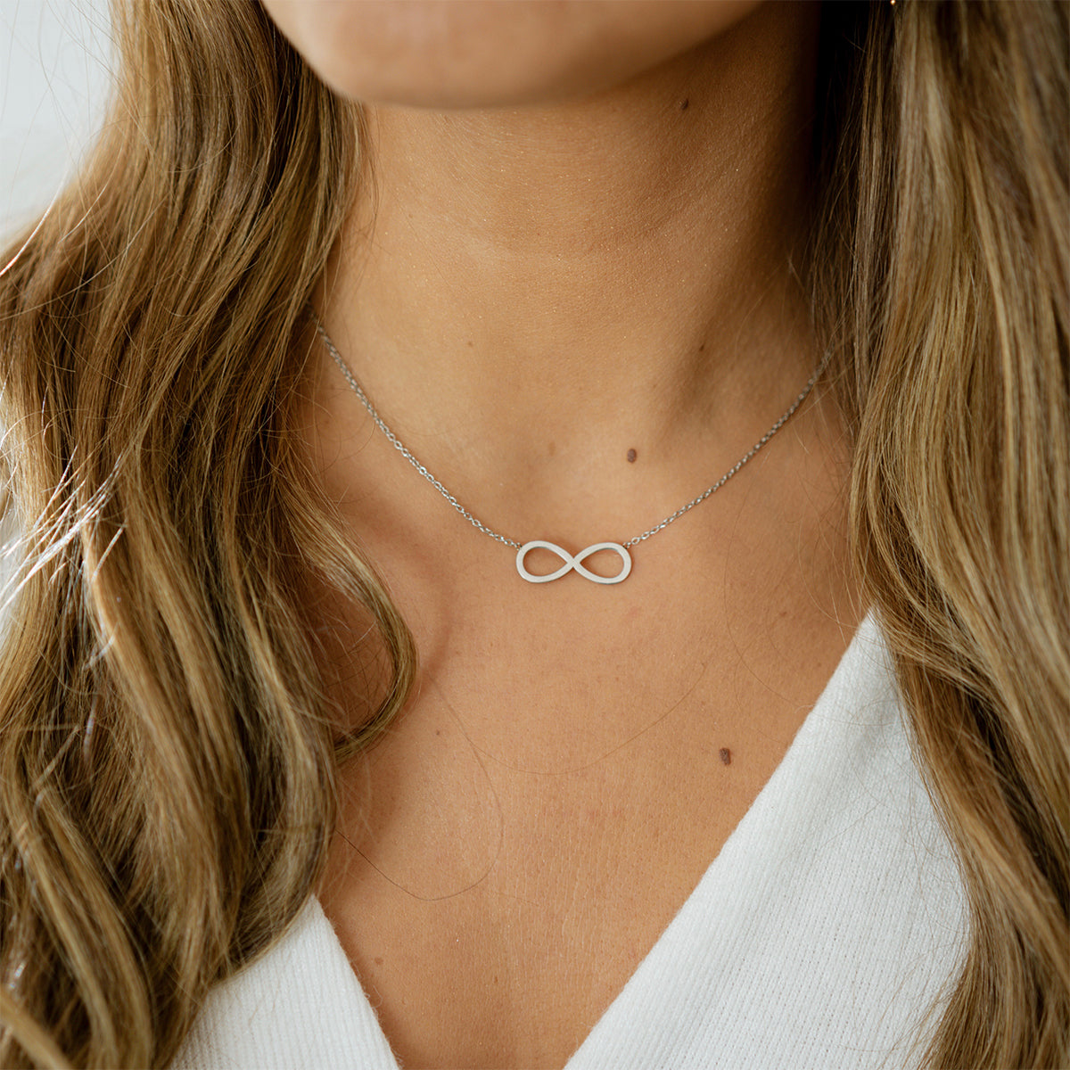 10K, 14K, 18K Solid Gold or Sterling Silver Sideways Infinity Necklace  Charm Necklace Available in Yellow, White and Rose Gold - Etsy
